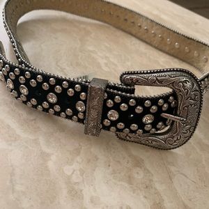 Guess belt bling diamond studs black médium